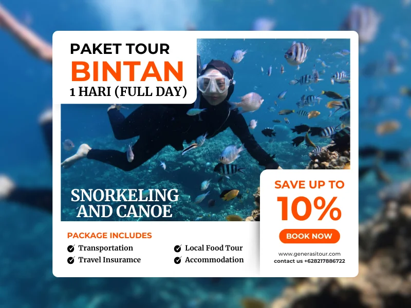 Paket Tour Bintan 1 Hari Snorkeling Kano