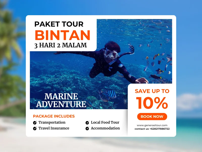 Paket Tour Bintan 3D2N Snorkeling Kano