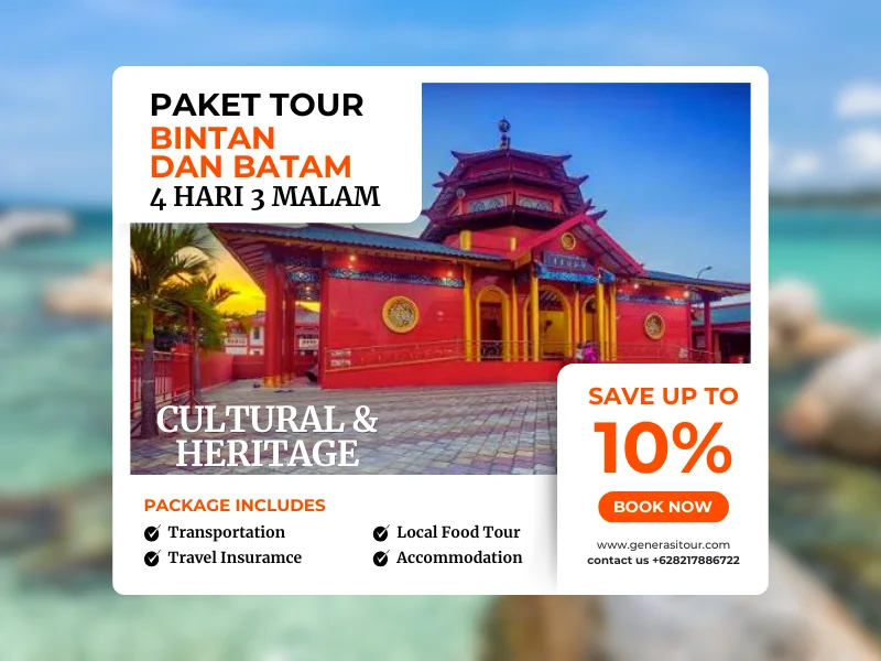 Paket Tour Bintan Batam 4D3N Pulau Penyengat