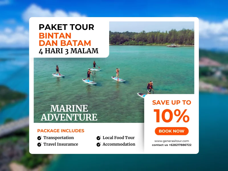 Paket Tour Bintan Batam 4D3N Snorkeling Kano